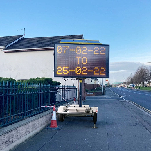 Portable Amber Changeable Message Sign , Portable Changeable Message Sign , VMS Amber Board HANKUN